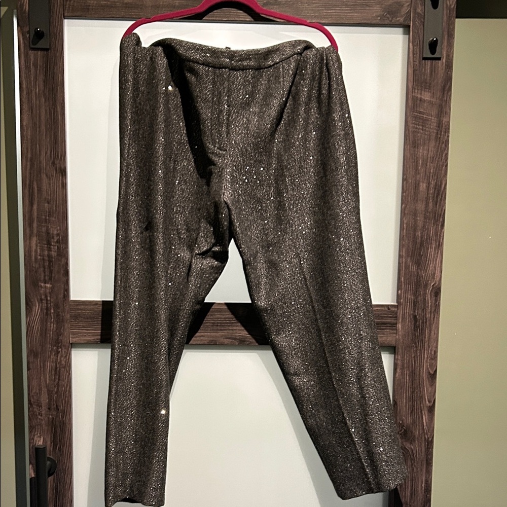 Talbots Black and Silver Tweed Pants